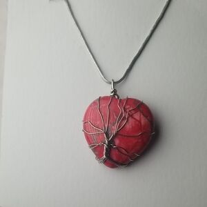 Wire Wrapped Red Jasper Pendant